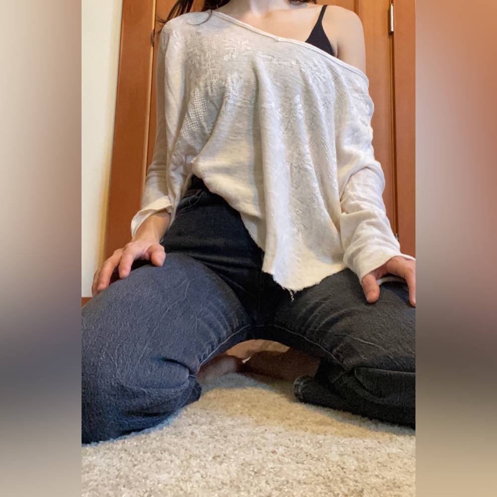 Free People Oversized Linen Knit Top - Picture 5 of 14